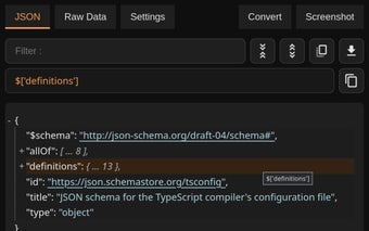 Functional JSON viewer