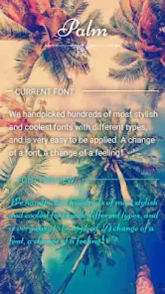 Palm Font for FlipFont