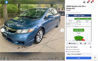 KBB Car Value for Facebook Marketplace