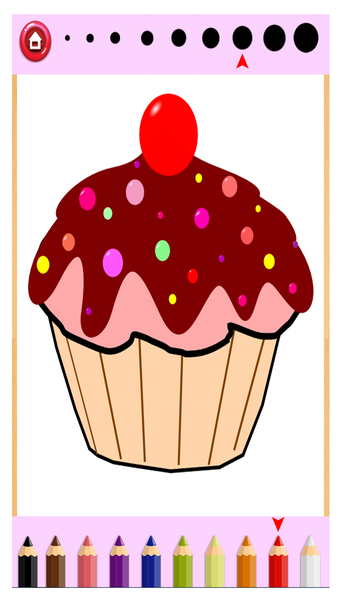 Cupcake Coloring Book - Draw Paint Kids Game