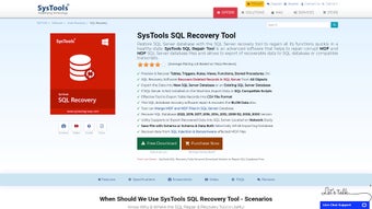 Image 0 for SysTools SQL Recovery