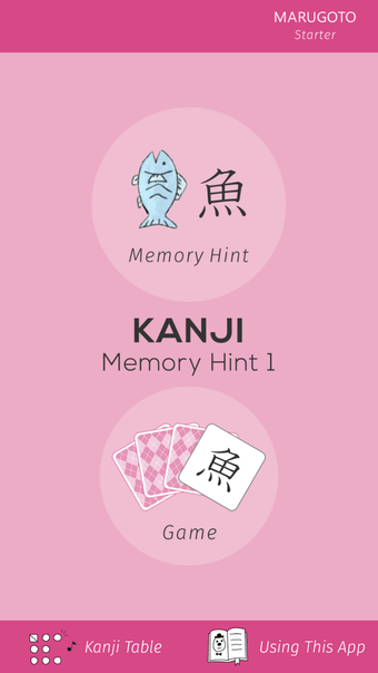 Kanji Memory Hint 1 English