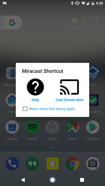 Miracast Screen SharingMirroring Shortcut