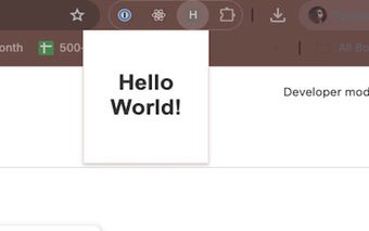 Hello World Extension