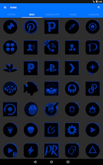 Black and Blue Icon Pack Free