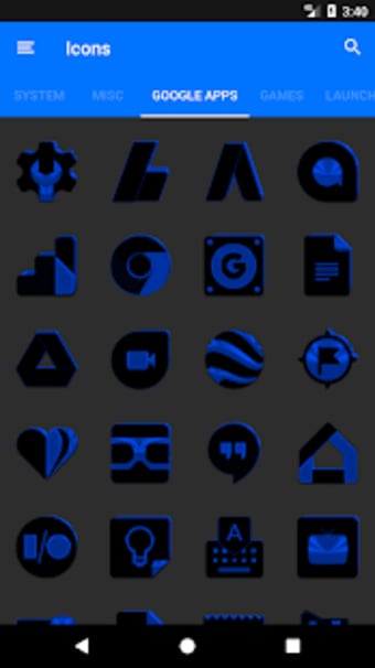 Black and Blue Icon Pack Free