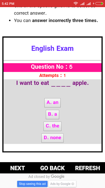 English MCQs