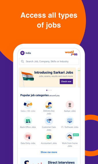 Rocket Job Search App in India