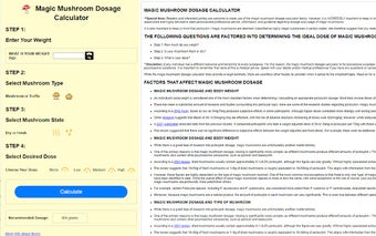 Magic Mushroom Dosage Calculator