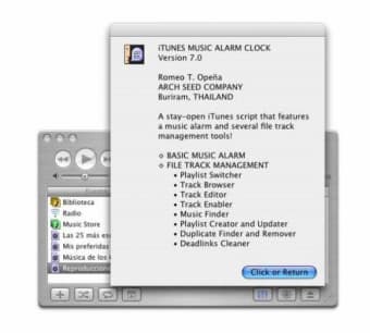 iTunes Music Alarm Clock