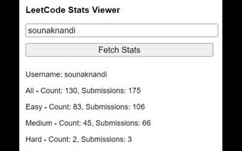 LeetCode Stats Viewer