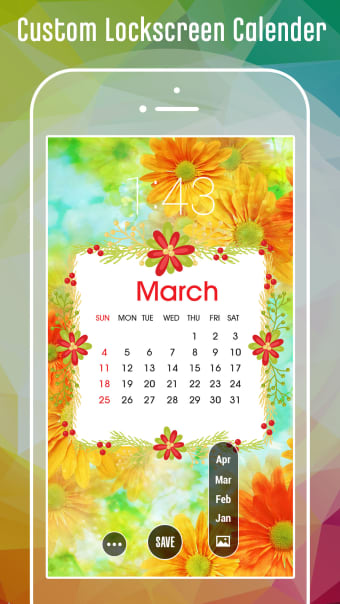 Lock screen Calendar Themes