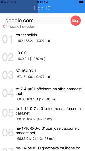 Trace Route Network Utility