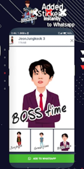 Funny BTS Stickers for WSP