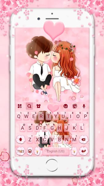 Sakura Romantic Lover Keyboard Theme