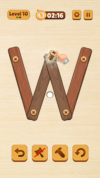 Wood Nuts  Bolt: Screw Puzzle