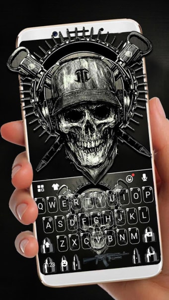 Horror Skull Warrior Keyboard Theme