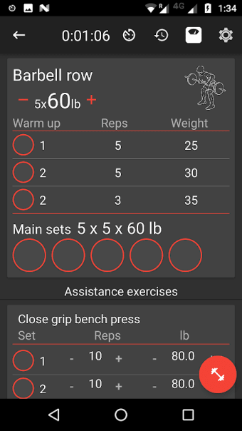 5x5 Workout Logger