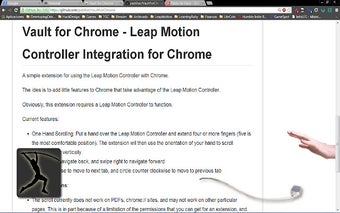 Vault for Chrome - Leap Motion Integration