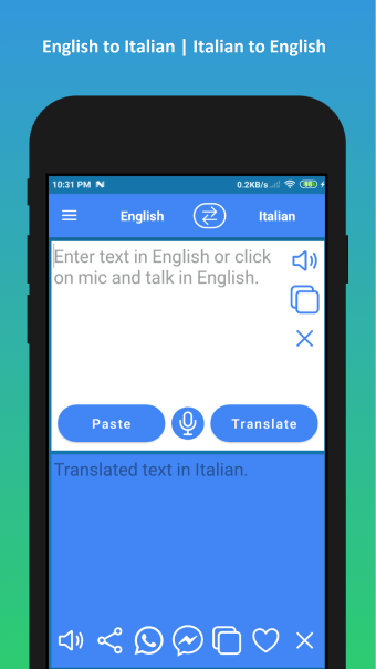 English Italian Translator app