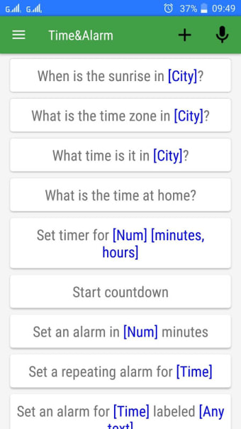 Command List for Google Now