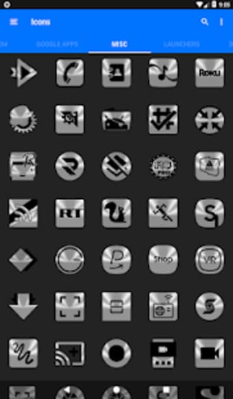 Silver and Black Icon Pack Free