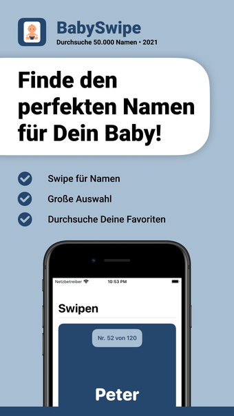 BabySwipe: Finde Vornamen