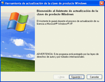 Herramienta de actualización de la clave de Windows