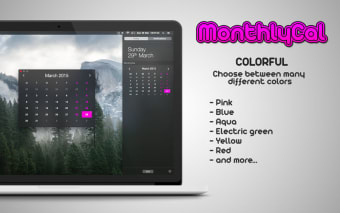 MonthlyCal - A colorful monthly calendar widget