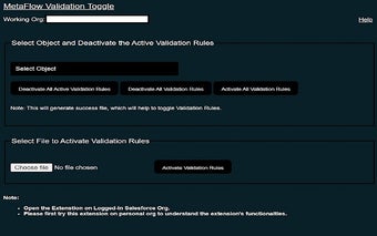 MetaFlow Toggle Validation Rules