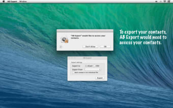 AB Export - Export Address Book contacts to CSV or VCF