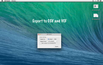 AB Export - Export Address Book contacts to CSV or VCF