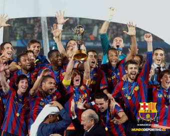 Tapety FC Barcelona 6 Pucharów