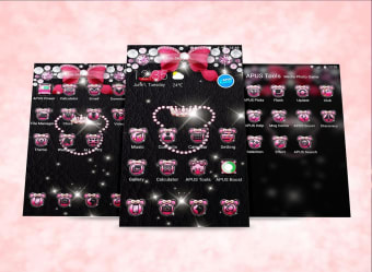 Pink Mickey Diamond Bowknot – APUS launcher theme