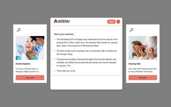 Adster AI Summarizer Extension