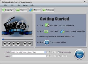 DVDVideoMedia Free 3GP Video Converter