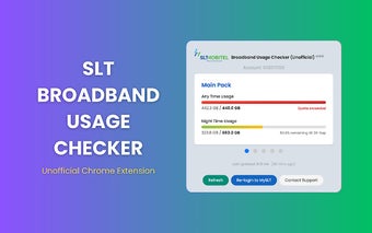 SLT Broadband Usage Checker (Unofficial)