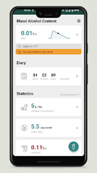 AlcoDiaryBAC Alcohol tracker