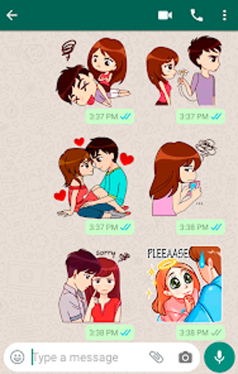 Love Story Stickers