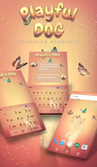 Playful Dog Animated Keyboard