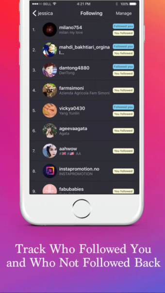 Track for Instagram Likes - Get Followers Report