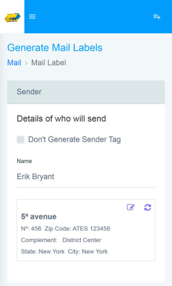 Mail Label Generator