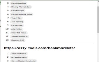 Nawaz Accessibilty testing Bookmarklets