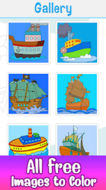 Ships Color by Number Art Book