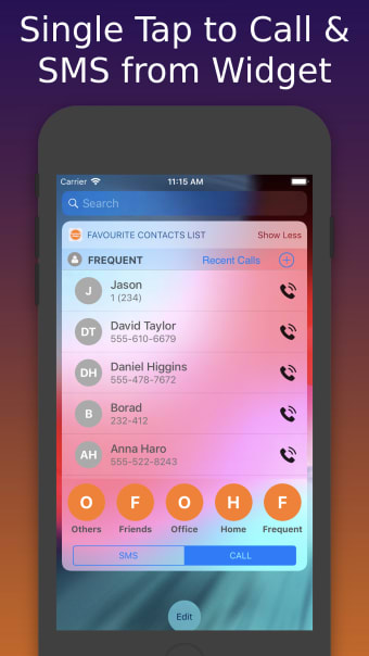 Contacts Widget  Manager