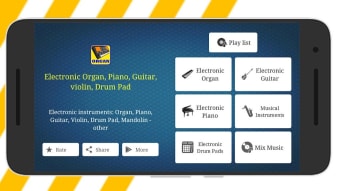 Electronic Organ Piano Guitar violin  Drum Pad