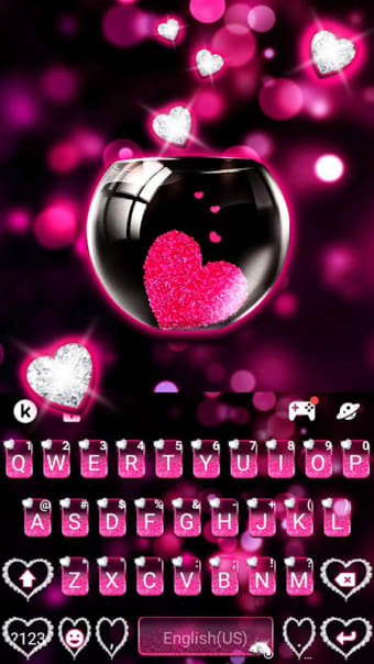 Pink Heart Glass Themes