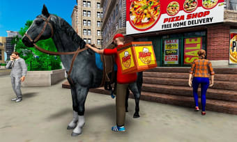 Mounted Horse Riding Pizza