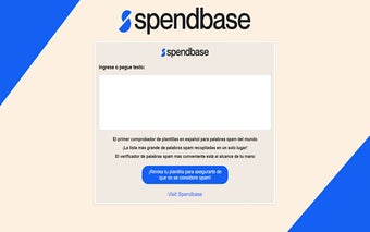 Spendbase Spam Checker - English