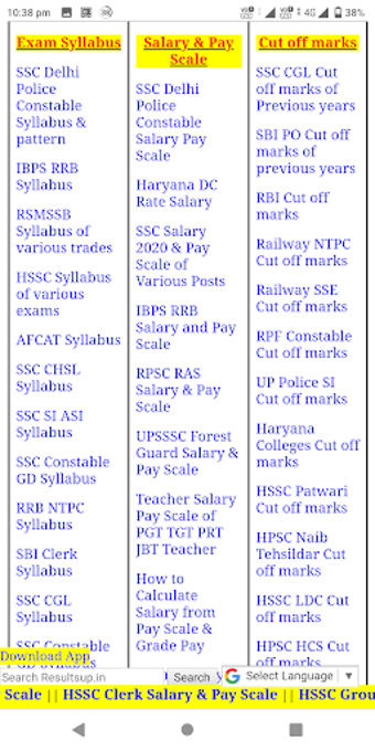 Salary Pay Scale of Govt Jobs